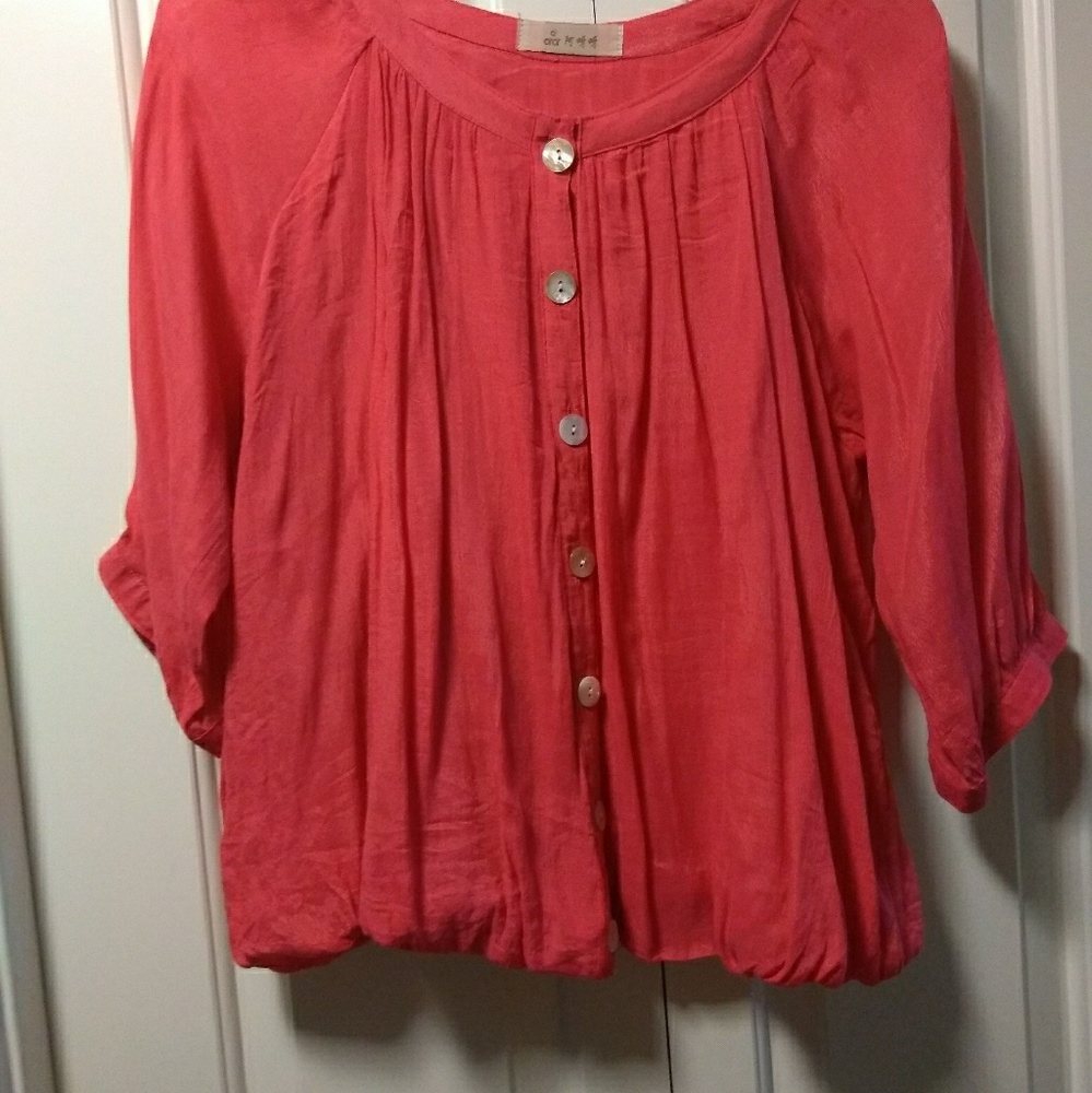 Women's blouse hot pink very pretty.